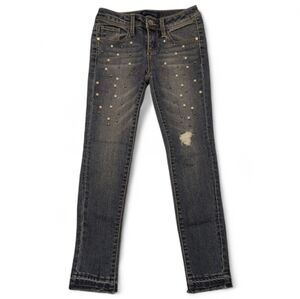 Blue Spice Studded Black Kids Jeans